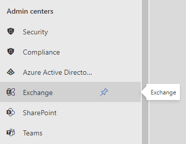 Office 365 - Centros de administración - Exchange