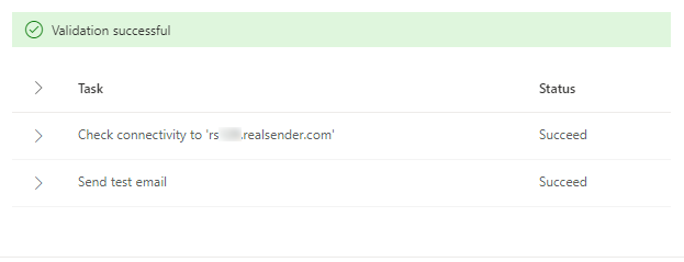 Office 365: validación correcta