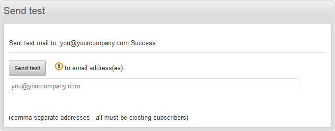 phplist - enviar prueba
