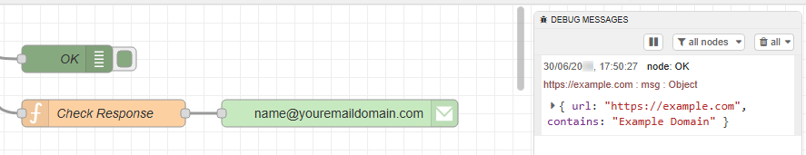 Comprobación del estado del sitio web: depuración